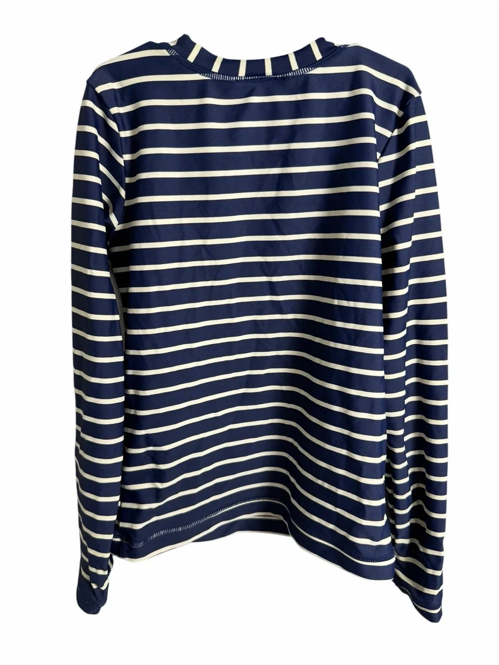 Hanna Andersson Navy and White Striped Kids Rashguard